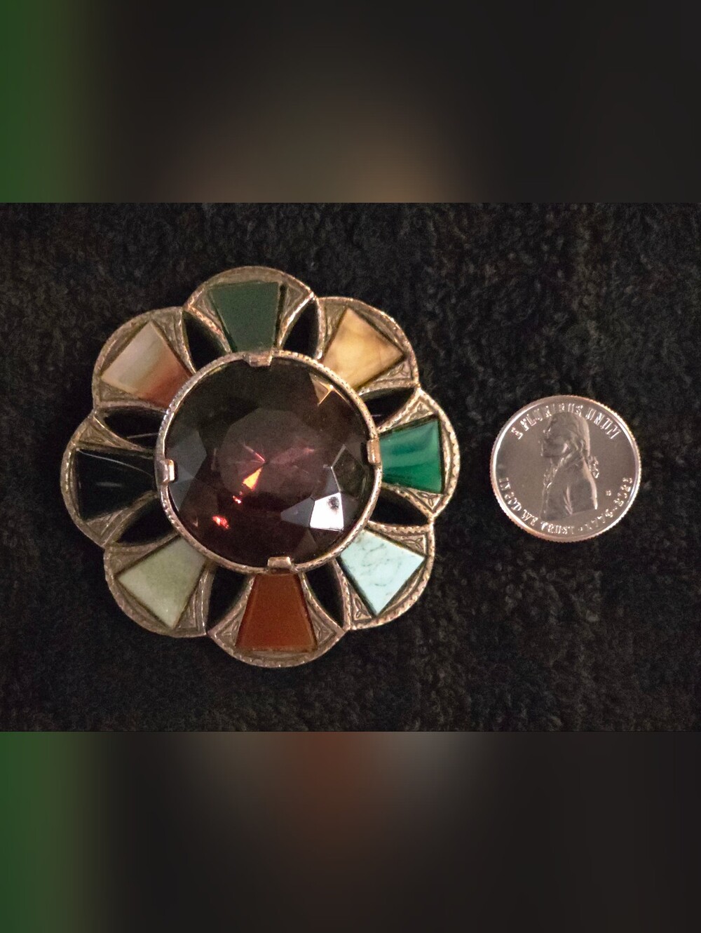 Multicolor Floral Stone Brooch - Women Jewelry